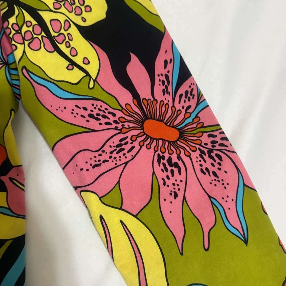 RARE Russell Kemp New York Womens Blazer Jacket Size 8 Floral Print Button Front - Picture 5 of 14